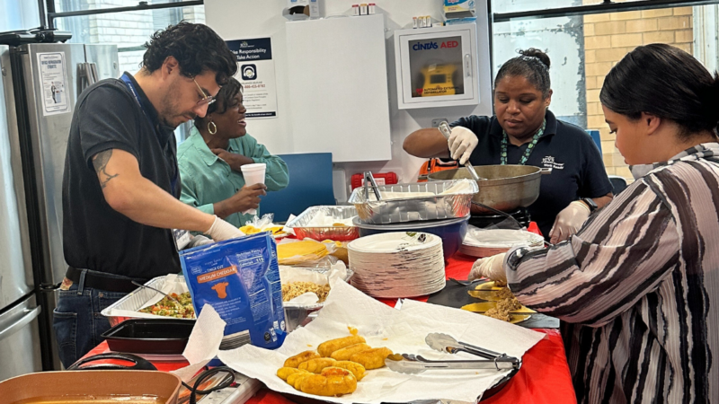 JEVS Latin@ Employee Resource Group makes pastelillo and sorullo to celebrate Hispanic Heritage Month